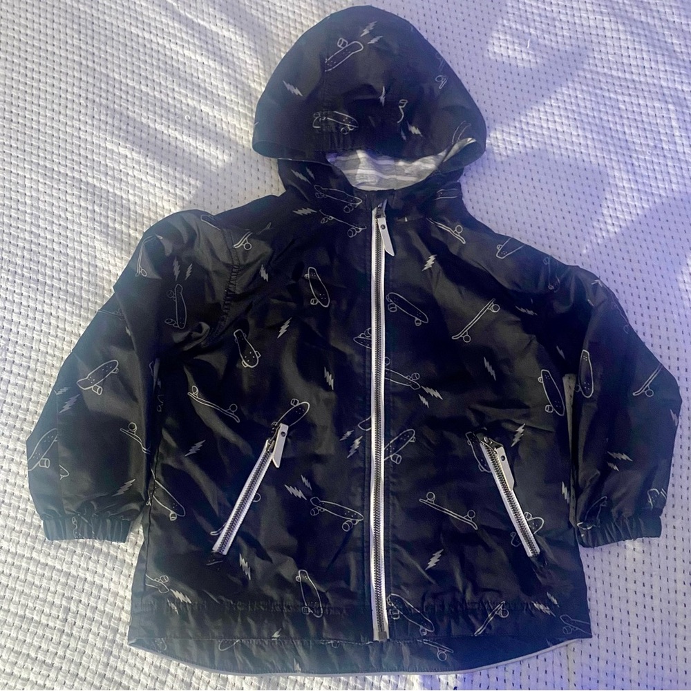 Hanna Andersson Boys Size 110 5 windbreaker Light Jacket Skateboard Coat Hood